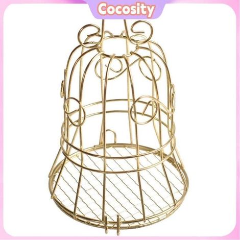 Cocosity Mangeoire à oiseaux Petite boule de graisse suspendue, support de mangeoire pour oiseaux, en fer forgé, animalerie kit (1/5)