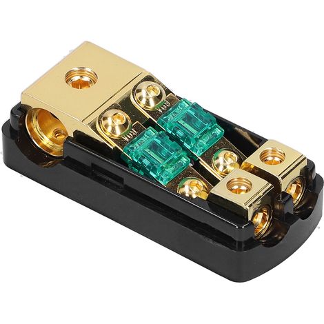 Eingang, 2 Ausgänge, 0/4 AWG bis 4/8 AWG Audio-Stromsicherungshalter mit transparenter Abdeckung für Auto, LKW, Boot und Wohnmobil (1/5)