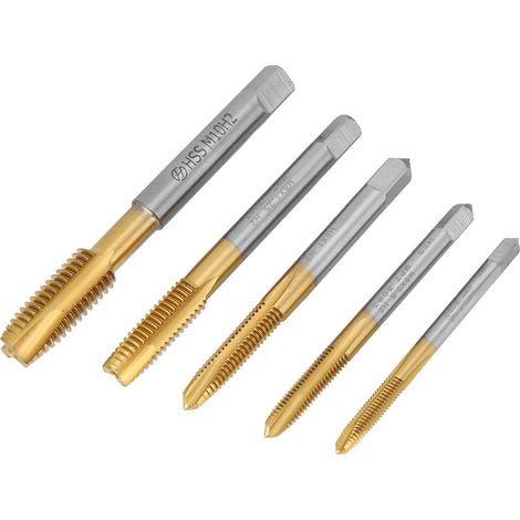 5 pièces de tarauds pour machines contenant de l'acier rapide au cobalt, outils à main pour filetage M4‑M10 (1/5)