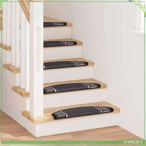 Tapis d'escalier - ABI - 15 pcs - Anthracite - 65 x 21 x 4 cm - Antidérapant (1/5)