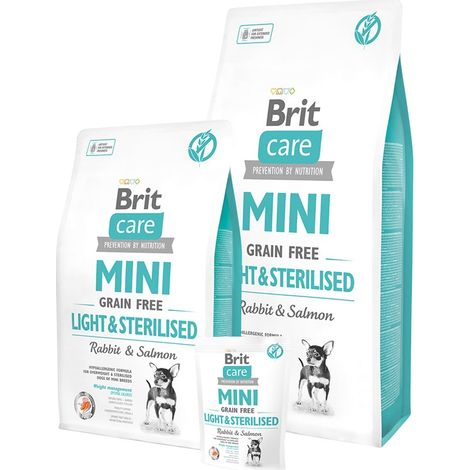 Brit Care Mini Lumière & Stérilisé 7 kg Lapin, Saumon
