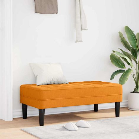 vidaXL Bench Dark Yellow 113 x 57 x 39 cm Fabric (1/5)