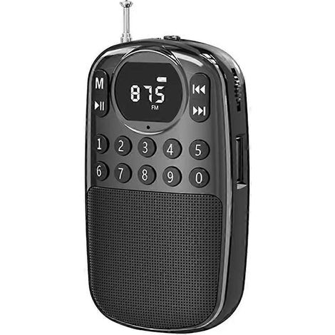 Pocket FM Radio Numérique Récepteur HD Affichage Enceinte Bluetooth sans Fil MP3 Lecteur de Musique Support Carte TF B (1/5)