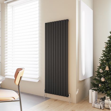 Acezanble Vertical Flat Panel Radiator Central Heating Rad 1800x680mm Single Black (1/5)