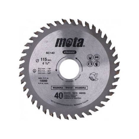 E3/39551 Sierra Circ Widia 115Mm 40 Dientes Clp18 Sc140-P