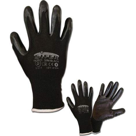 FPLUS guante sifer nitrilo negro nylon t 11 si703 siniblack titan
