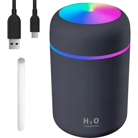 Humidificador de aire, difusor de aromas, lámpara LED de colores, USB. (1/5)