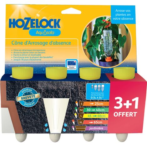 Keramik Bewässerungskegel Aquasolo Gelb X4 Blister - Hozelock