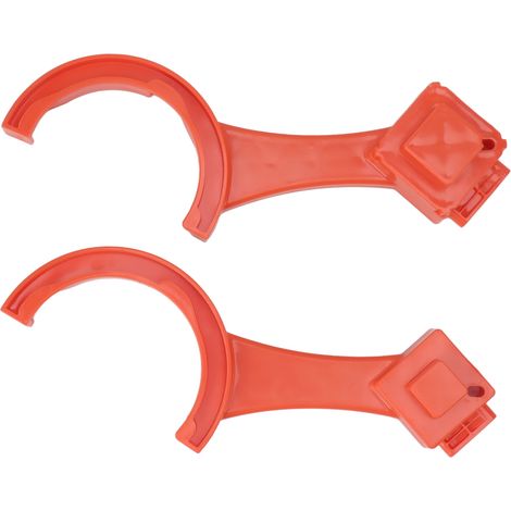 Clé universelle pour raccords d'égout de camping-car (1 jeu) - Connexion et déconnexion faciles - Compatible avec la plupart des bouchons d'égout mâles et femelles de 3 et 4 pouces (orange) (1/5)