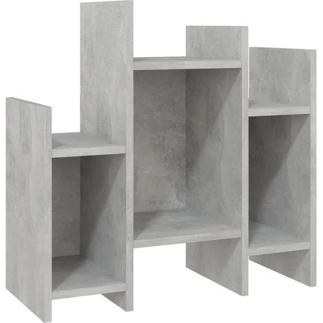 Mueble auxiliar práctico con 6 estantes 60 x 26 x 60 cm fabricado en aglomerado gris hormigón 020047875 (1/4)