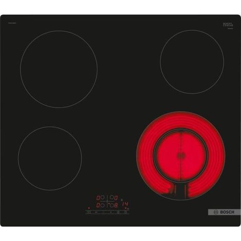 Tisch-Vitro 60cm BOSCH - PKF611BB8E - Frontbedienung - Rahmenlos - Doppelzone - Schwarz