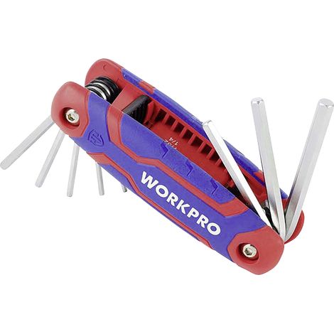 Set mit 8 klappbaren Inbusschlüsseln (metrisch) WORKPRO®