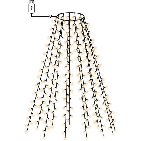 Guirlande lumineuse pour sapin de Noël, 150 LED, lumière blanche froide, 150 cm