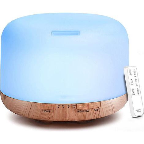 500ml essential oil diffuser with remote control 5 in 1 ultrasonic humidifier (1/5)