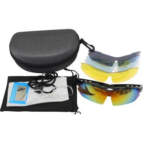Polarisierte Radsportbrille mit 5 Wechselgläsern – TR90-Rahmen – MTB-Sportsonnenbrille für Herren und Damen