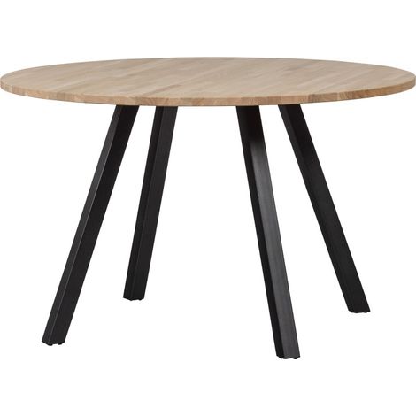 Table à manger ronde 120cm en bois de chêne FSC LAURA