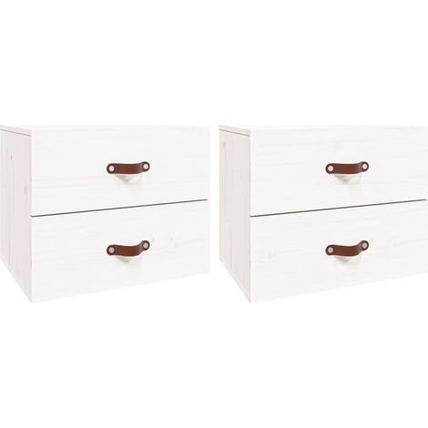 Maison Exclusive - Wand-Nachttische 2 Stk. Weiß 50x36x40 cm