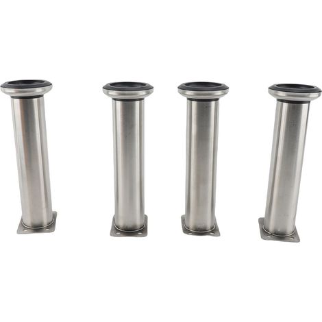 4 jeux de pieds de meubles télescopiques, pieds de support en acier inoxydable avec patins antidérapants pour commode, meuble TV, canapé-lit, 18-30 cm / 7,1-11,8 pouces (1/2)