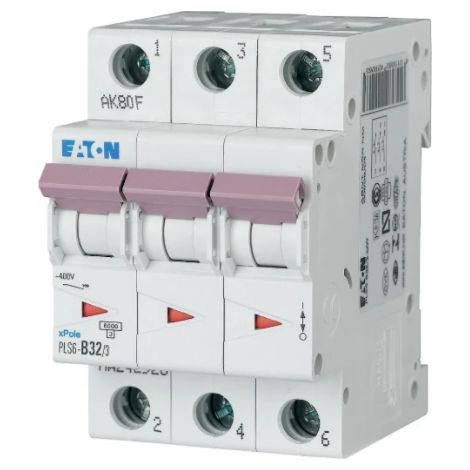 Miniature circuit breaker 32A.3P,C EATON PLS6C323