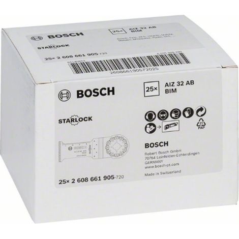 Hoja sierra oblicua, ref. Bosch : AIZ 32 AB, calidad de Hoja de sierra BiM, dimensiones 32 x 30 mm, utilización : para metal