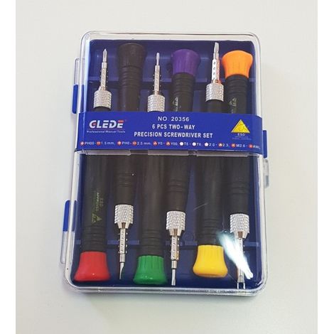 Trade Shop - Juego 6 Pz. Destornilladores Torx Para Teléfonos Smartphones Nokia Tv Cámara Gafas Relojes Brocas De Precisión -