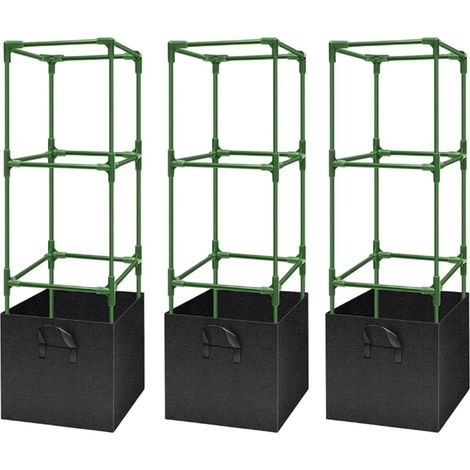Quadratischer Tomatenkäfig robust aus Stahl 3 Stück Käfig