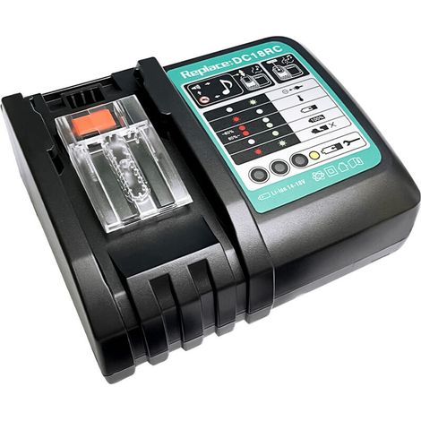 Chargeur de batterie de rechange 14,4 V-18 V 5,0 Ah pour taille-haie Makita DUR181Z Prise UE DC18RC 3 A (avec USB)