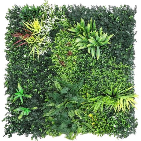 Generisch Künstliche Heckenpaneele 100×100 cm Dichte Sichtschutz Grünpflanzen Wandpaneele, UV-beständig, Pflegeleicht, Dekorativer Gartenzaun für Innen & Außen, DIY Landschaftsgestaltung (1/5)