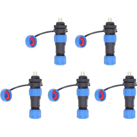 5 Stück Flugzeugstecker IP68 wasserdicht 2-poliger Flugzeugstecker für Kommunikationsgeräte