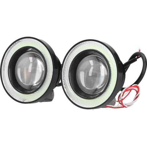 2 x 30-W-LED-Nebelscheinwerferlampen (IP65), blauer Halo-Ring, hohe Helligkeit, 12 V, universell (1/5)