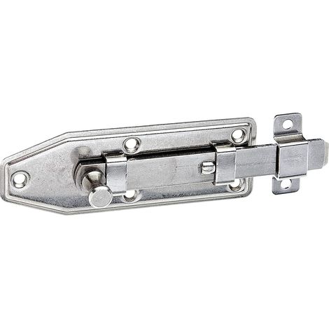 Verrou de fenêtre droit, avec boucle serrée, acier inoxydable, platine 100 x 35 mm (1/2)