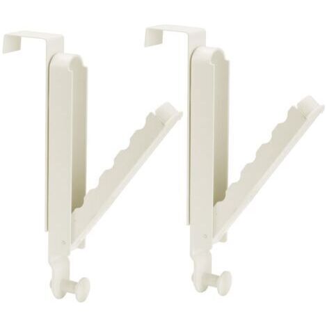 BUNTHAUS Porte-manteau de porte pliable, 2 crochets de porte, suspendre, porte-manteau de porte pour cuisine, bureau, salle de bain, en alliage d'aluminium + plastique pour portes épaisses 4,8 cm