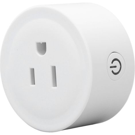 Prise intelligente WiFi mini 3 trous, contrôle vocal et à distance, programmateur horaire, prise compatible Alexa/Google, 100-240V 10A, prise US (1/5)