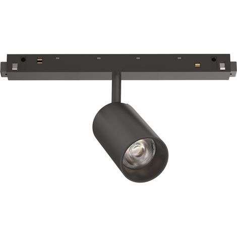 Faretto Binario Singolo Dali Ego Alluminio Nero 1 Luce 8W 3000K Luce Calda