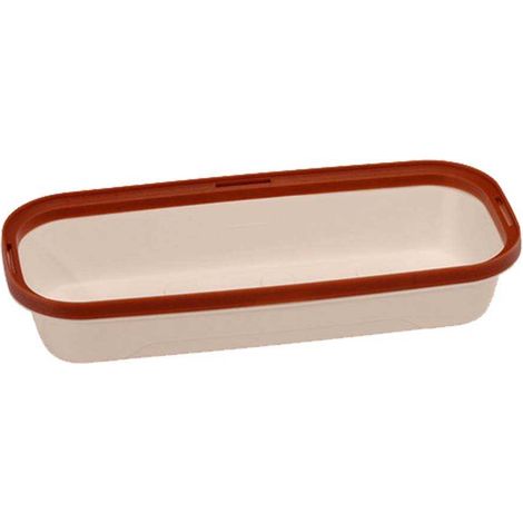 Romberg – Bac de semis BoQube S – Crème et cuivre, 28 x 12 x 5 cm, non perforé