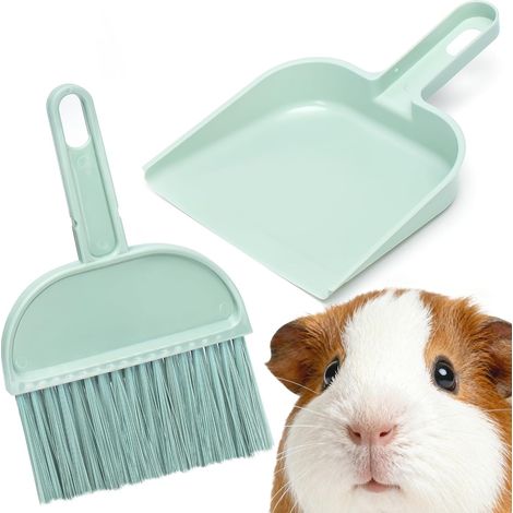 Guinea Pig Cage Mini Dustpan and Brush Kit for Rabbit/Hamster/Small Animals Dustpan and Brush (1/5)