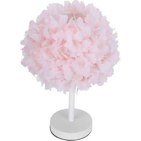 Lampe de table en forme de fleur, lampe de chevet, objet décoratif, rose clair (1/5)