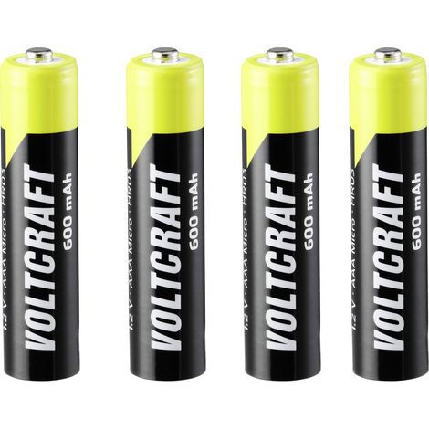 VOLTCRAFT Endurance Micro (AAA)-Akku NiMH 600 mAh 1.2 V 4 St. (1/4)