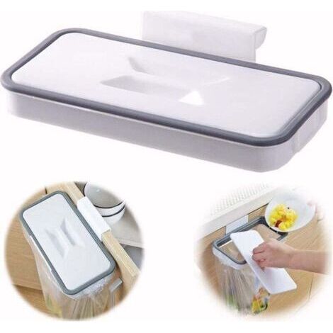 Support pour sac poubelle avec clip de fixation pour tiroir/porte/meuble, idéal pour camping-car, voyages, maison, cuisine, tri sélectif Product Name (1/4)