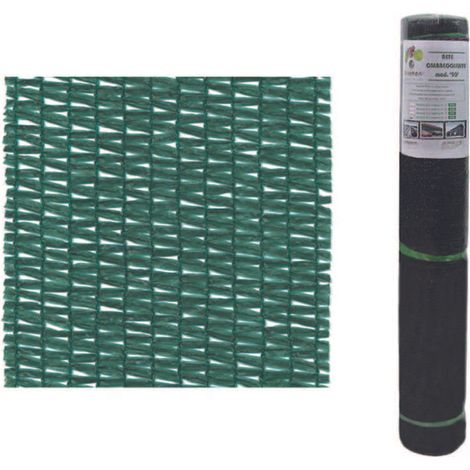 RETE OMBREGGIANTE NORMALE 90% VERDE IN MINIROLL- - mt.3h. rot. mt.4 - 1 rotolo T-REX