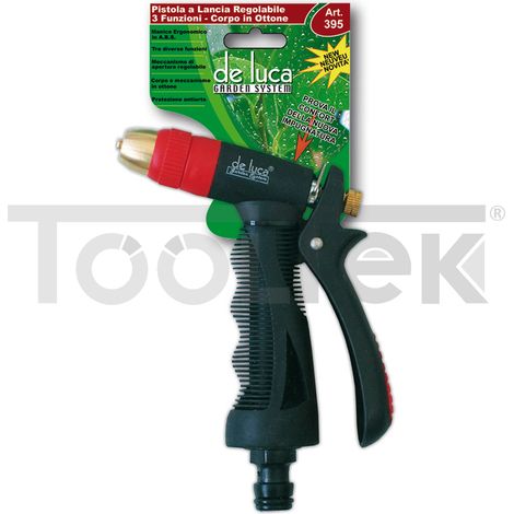 LANCIA PISTOLA IRRIGAZIONE GIARDINO PIANTE GETTO REGOLABILE 3 FUNZIONI