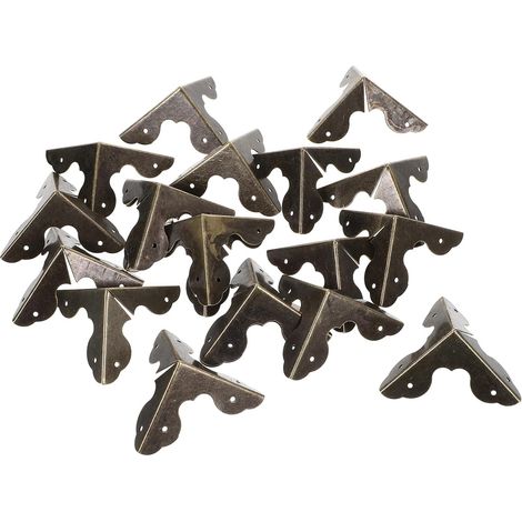 Gatuida Lot de 20 protections d'angle métalliques style antique (1/5)