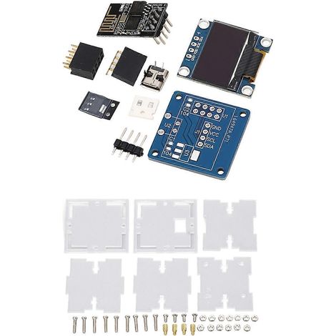 Mini-Uhren-Bausatz mit Acrylgehäuse, OLED-Display, DIY-Zeitmodul und elektronischer Uhr