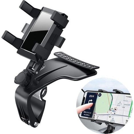 Support Téléphone Voiture Rotation 360° Support de Ventilation pour Téléphone Portable Ventilation Universelle Support de Voiture Porte Téléphone Voiture Intelligent (1/4)