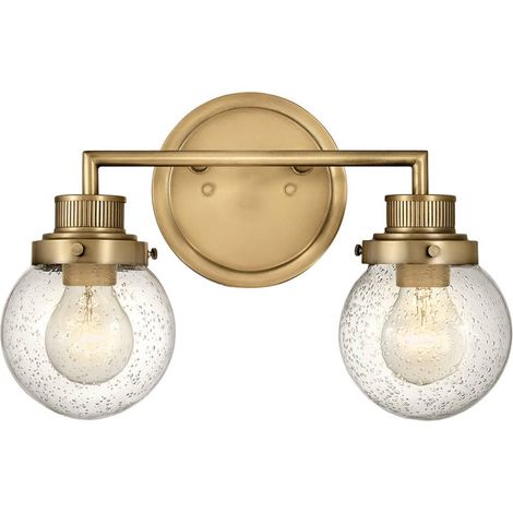 Elstead Hinkley Poppy Lampada da parete per bagno Heritage Ottone, IP44 (1/5)