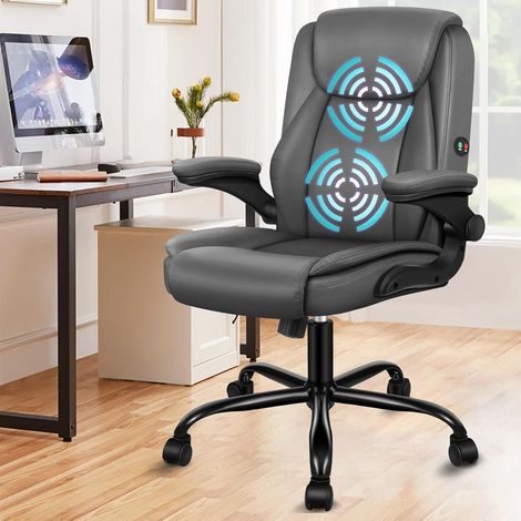 ALFORDSON Ergonomischer Massage Bürostuhl Mid Back Klappbare Armlehne Sgs Gaming (1/5)
