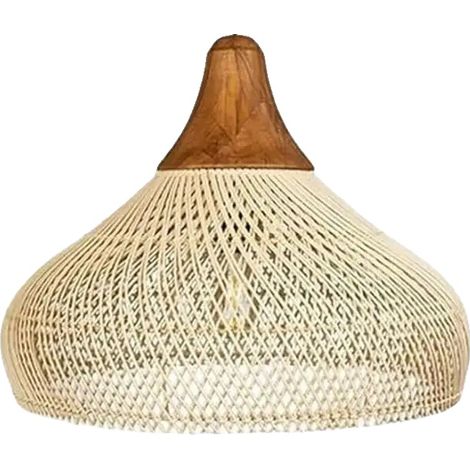 Chandelier, Tissage en Rotin, Design Élégant, 6045, Pas d'ampoule (E27)-b (1/2)