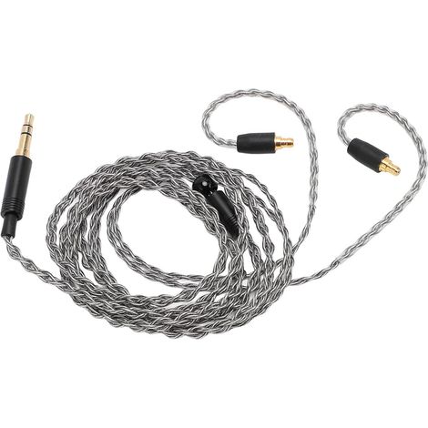 Câble de Mise à Niveau de Remplacement, Câble d'écouteurs en Cuivre plaqué Argent, Cordon Anti-emmêlement de 3,5 Mm pour IE100 Pro IE400 Pro IE500 pour l'écoute de Musique et une Utilisation (1/5)