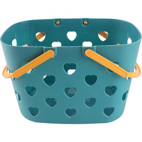Panier de rangement de douche avec poignée portable, design ajouré polyvalent, panier de rangement pour salle de bain, bac de rangement pour la maison, le dortoir et la cuisine (1/5)