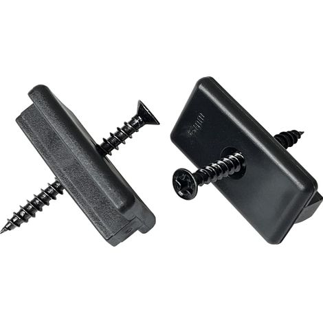 Clips, 6mm Plastic Decking Clips for Slats, Hidden Fixing with T Clip + Screws (Black) (1/5)